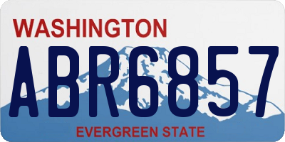 WA license plate ABR6857