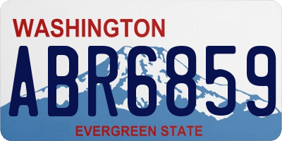 WA license plate ABR6859