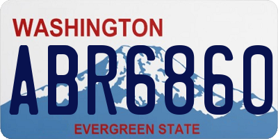 WA license plate ABR6860