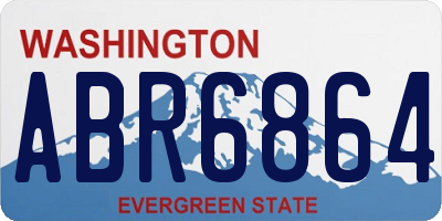 WA license plate ABR6864