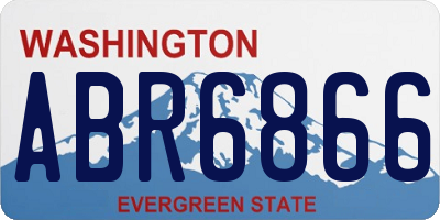 WA license plate ABR6866