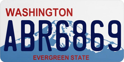 WA license plate ABR6869