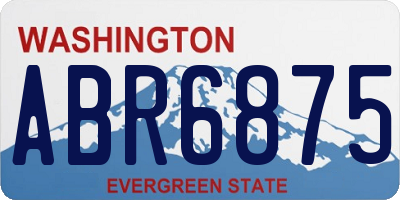 WA license plate ABR6875