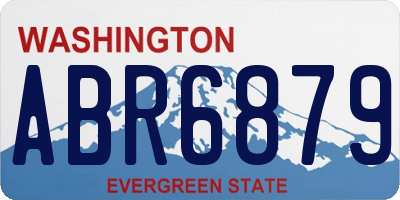 WA license plate ABR6879
