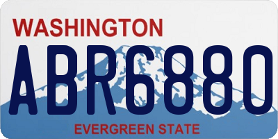 WA license plate ABR6880
