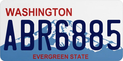WA license plate ABR6885