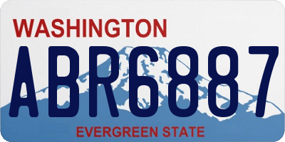 WA license plate ABR6887