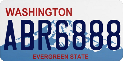 WA license plate ABR6888
