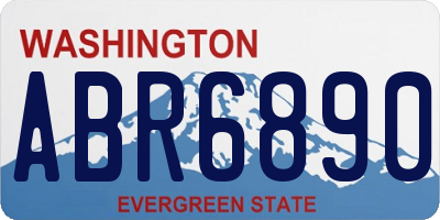 WA license plate ABR6890