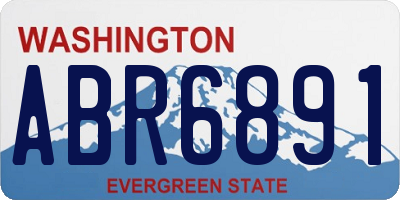 WA license plate ABR6891
