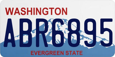 WA license plate ABR6895