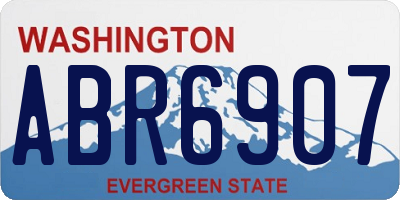 WA license plate ABR6907