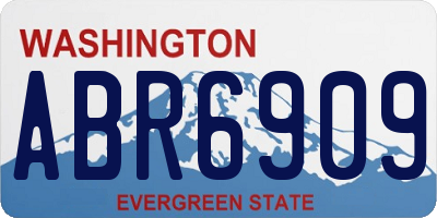 WA license plate ABR6909