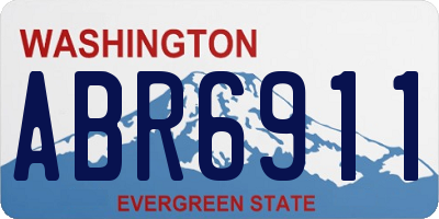 WA license plate ABR6911
