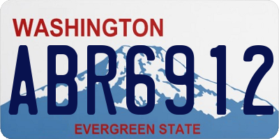 WA license plate ABR6912
