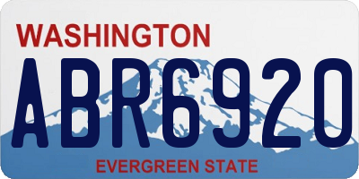 WA license plate ABR6920
