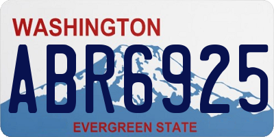 WA license plate ABR6925