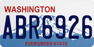 WA license plate ABR6926