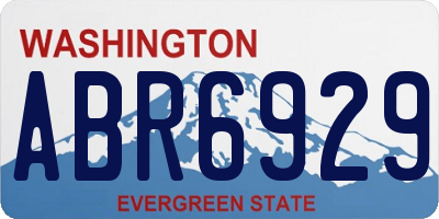 WA license plate ABR6929