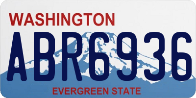 WA license plate ABR6936
