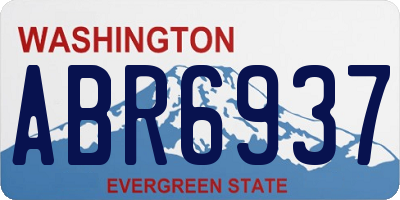 WA license plate ABR6937