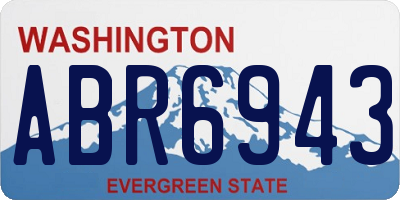 WA license plate ABR6943