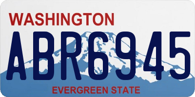 WA license plate ABR6945