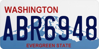 WA license plate ABR6948