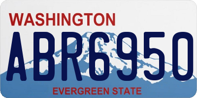 WA license plate ABR6950