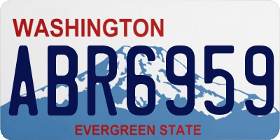 WA license plate ABR6959
