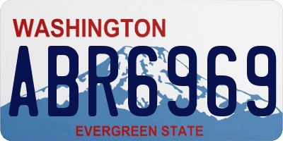 WA license plate ABR6969