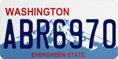 WA license plate ABR6970