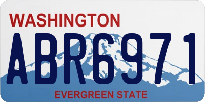 WA license plate ABR6971