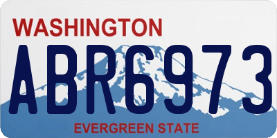WA license plate ABR6973