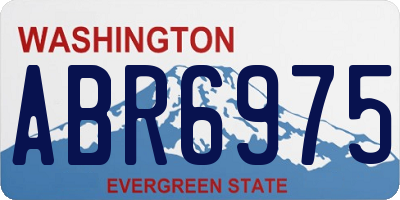WA license plate ABR6975