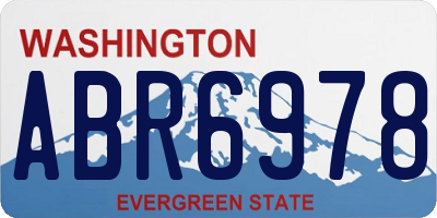 WA license plate ABR6978