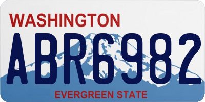 WA license plate ABR6982