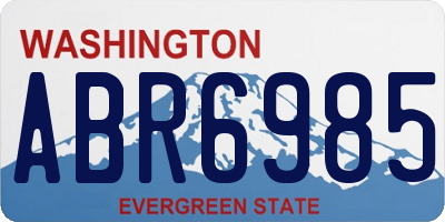 WA license plate ABR6985