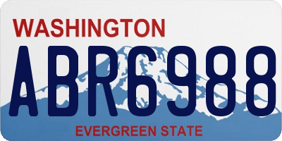 WA license plate ABR6988