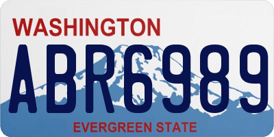 WA license plate ABR6989