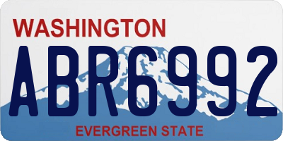 WA license plate ABR6992