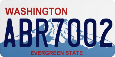 WA license plate ABR7002