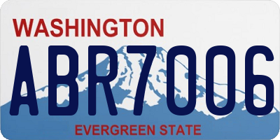WA license plate ABR7006
