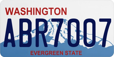 WA license plate ABR7007