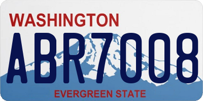 WA license plate ABR7008