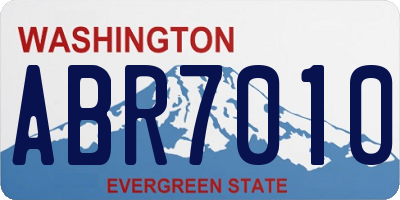 WA license plate ABR7010