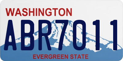 WA license plate ABR7011