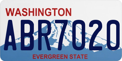 WA license plate ABR7020