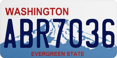 WA license plate ABR7036