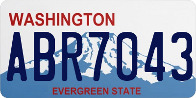 WA license plate ABR7043